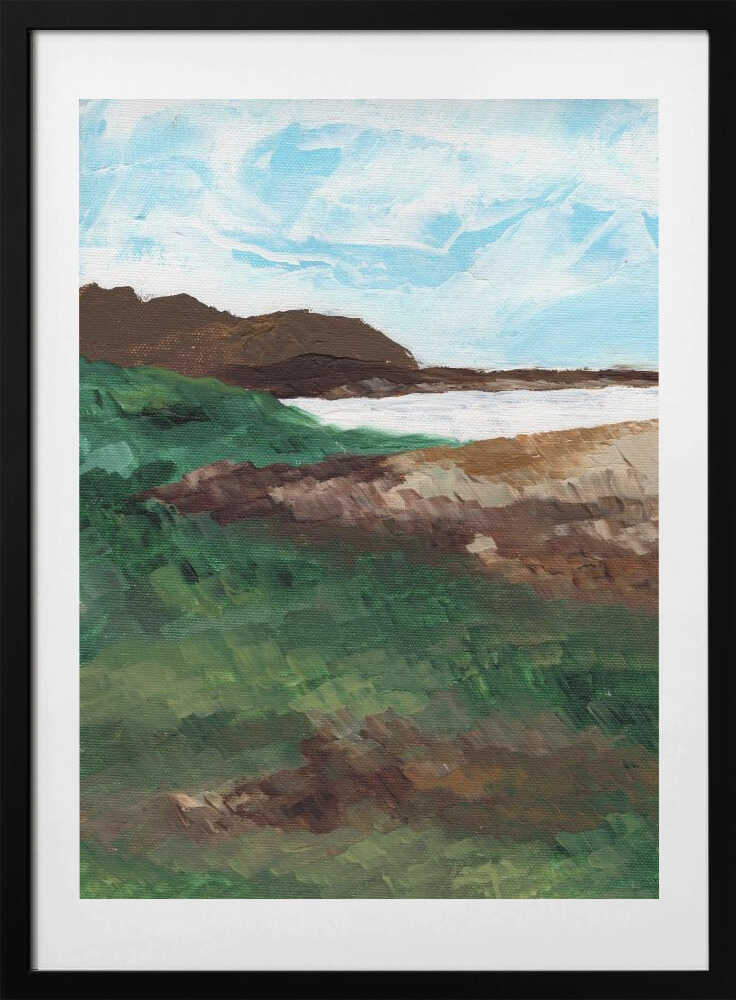 "Grassy Ocean Vista" by Nikita Jariwala — Coastal Wall Art