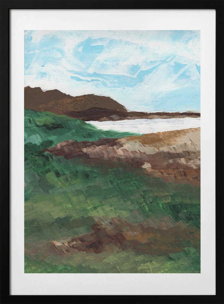 "Grassy Ocean Vista" by Nikita Jariwala — Coastal Wall Art
