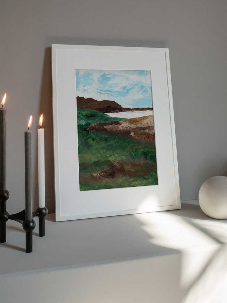 "Grassy Ocean Vista" by Nikita Jariwala — Coastal Wall Art