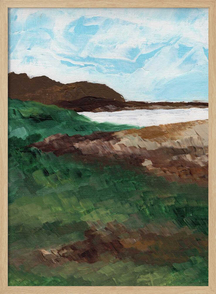 "Grassy Ocean Vista" by Nikita Jariwala — Coastal Wall Art