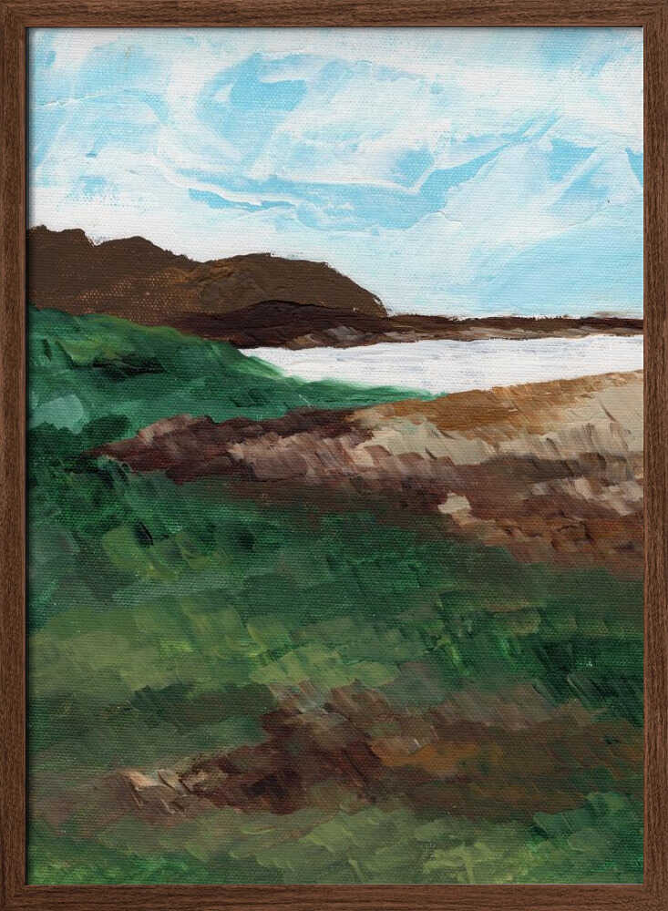 "Grassy Ocean Vista" by Nikita Jariwala — Coastal Wall Art