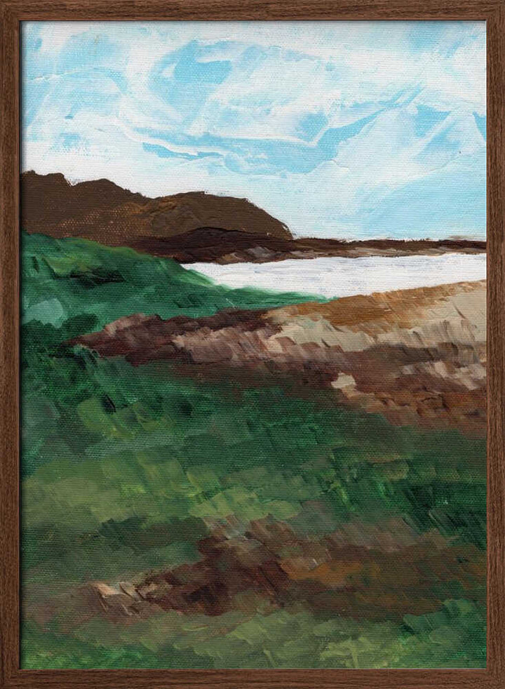 "Grassy Ocean Vista" by Nikita Jariwala — Coastal Wall Art