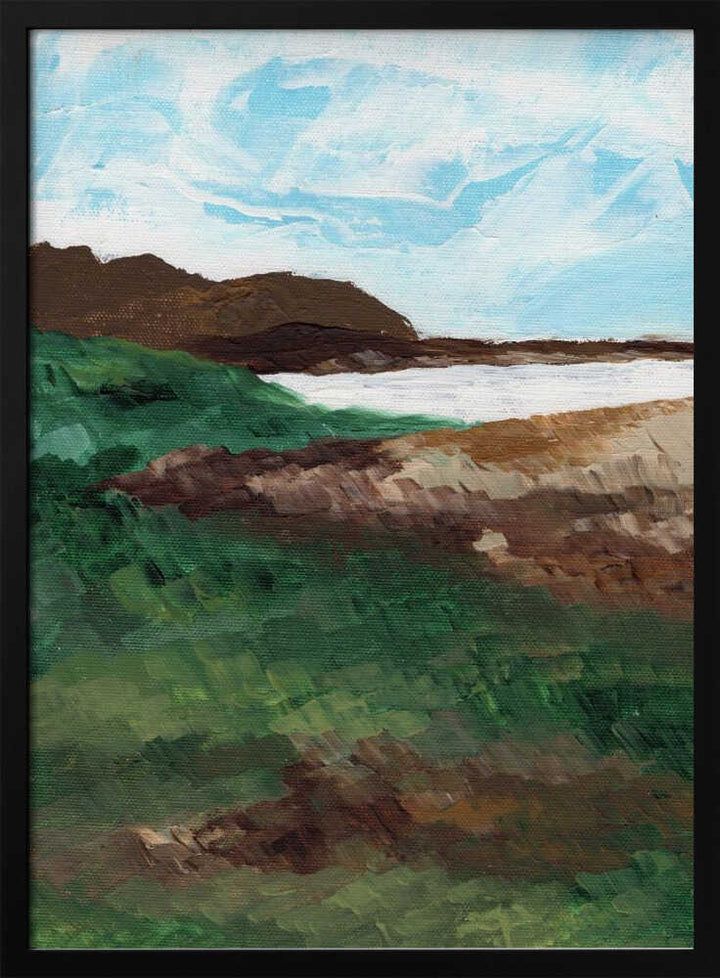 "Grassy Ocean Vista" by Nikita Jariwala — Coastal Wall Art