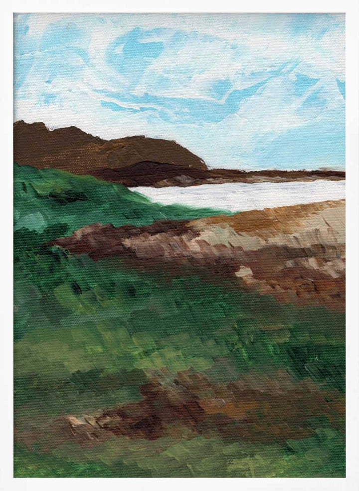 "Grassy Ocean Vista" by Nikita Jariwala — Coastal Wall Art