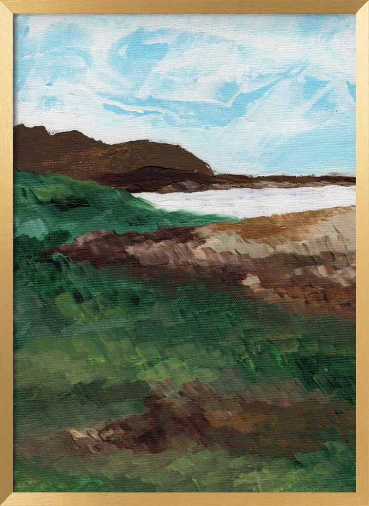 "Grassy Ocean Vista" by Nikita Jariwala — Coastal Wall Art