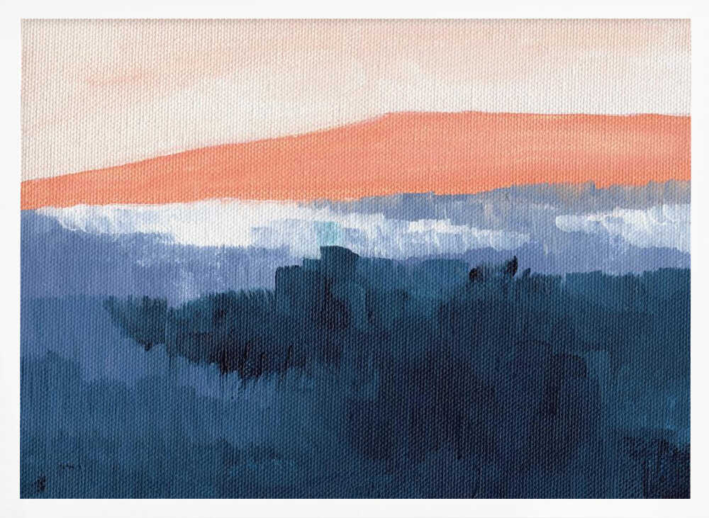 "Misty Blue Mountains" by Nikita Jariwala — Landscape Wall Art