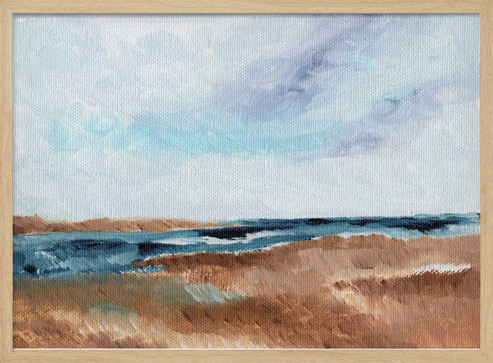 "Serene Coastal Landscape" by Nikita Jariwala — Coastal Wall Art