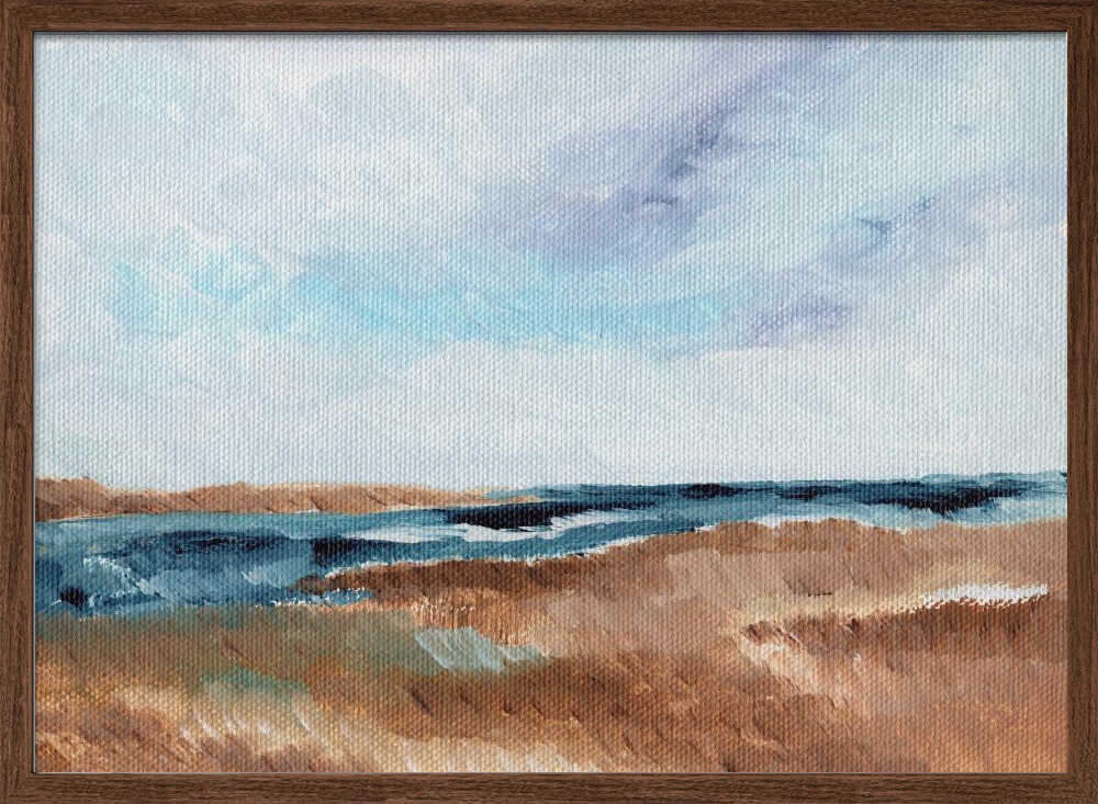 "Serene Coastal Landscape" by Nikita Jariwala — Coastal Wall Art