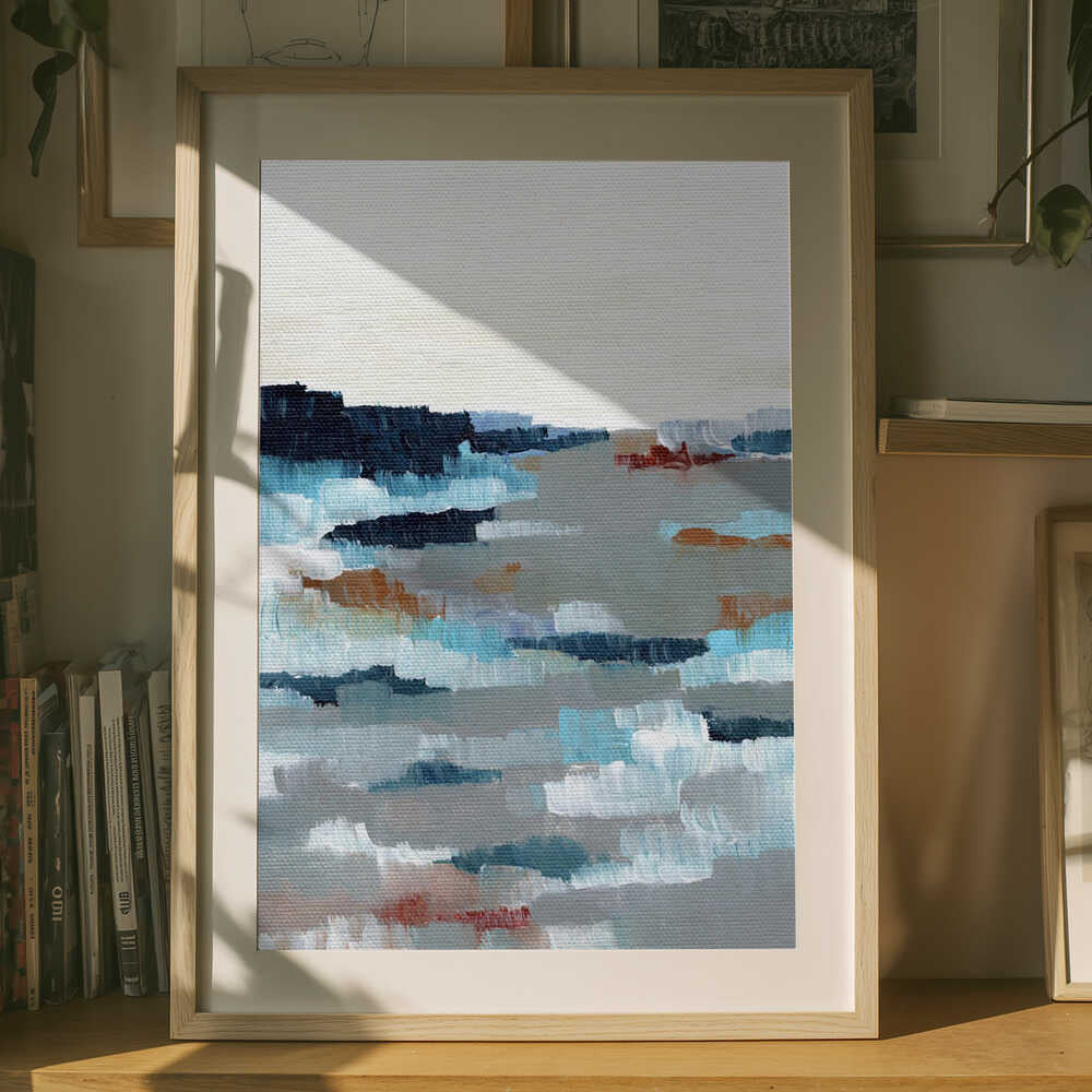 "Abstract Coastal Horizon" by Nikita Jariwala — Coastal Wall Art