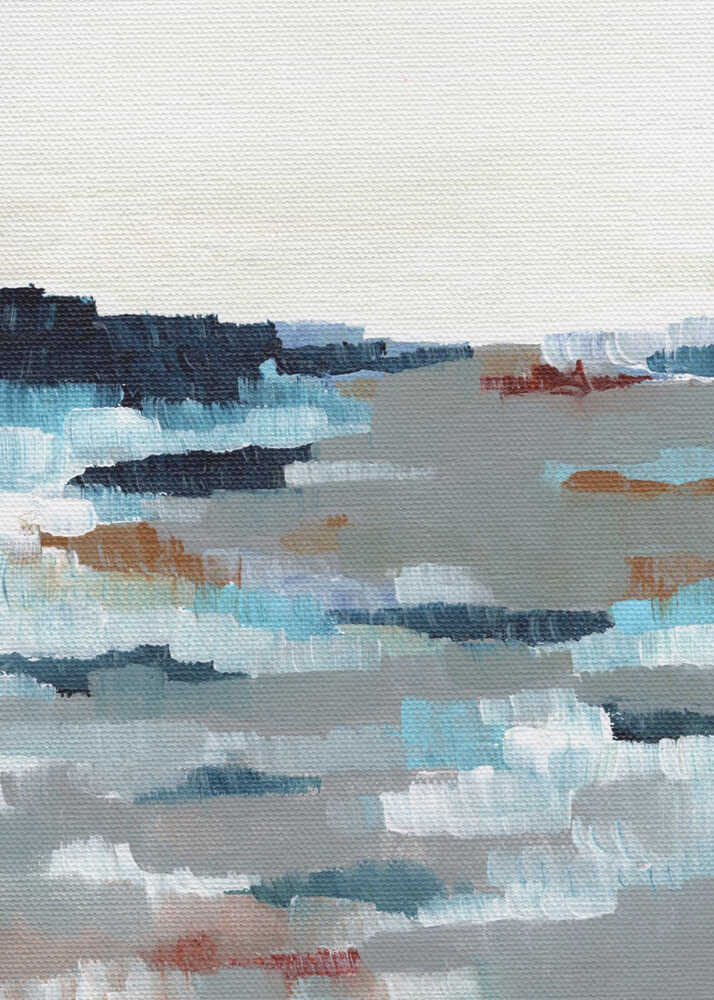 "Abstract Coastal Horizon" by Nikita Jariwala — Coastal Wall Art