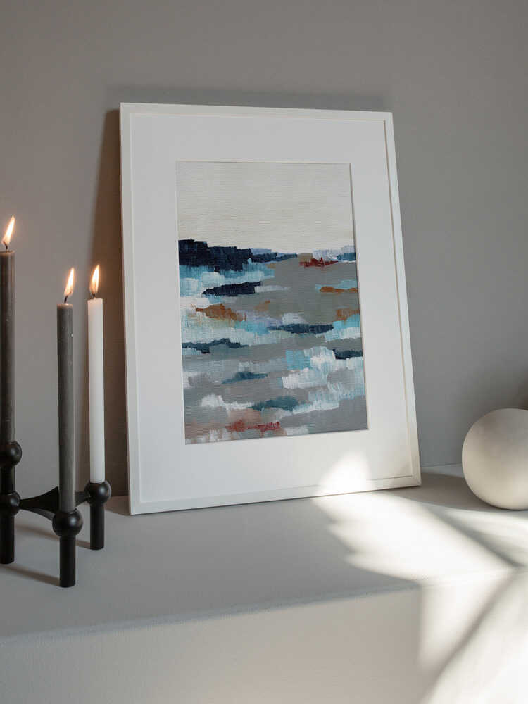 "Abstract Coastal Horizon" by Nikita Jariwala — Coastal Wall Art