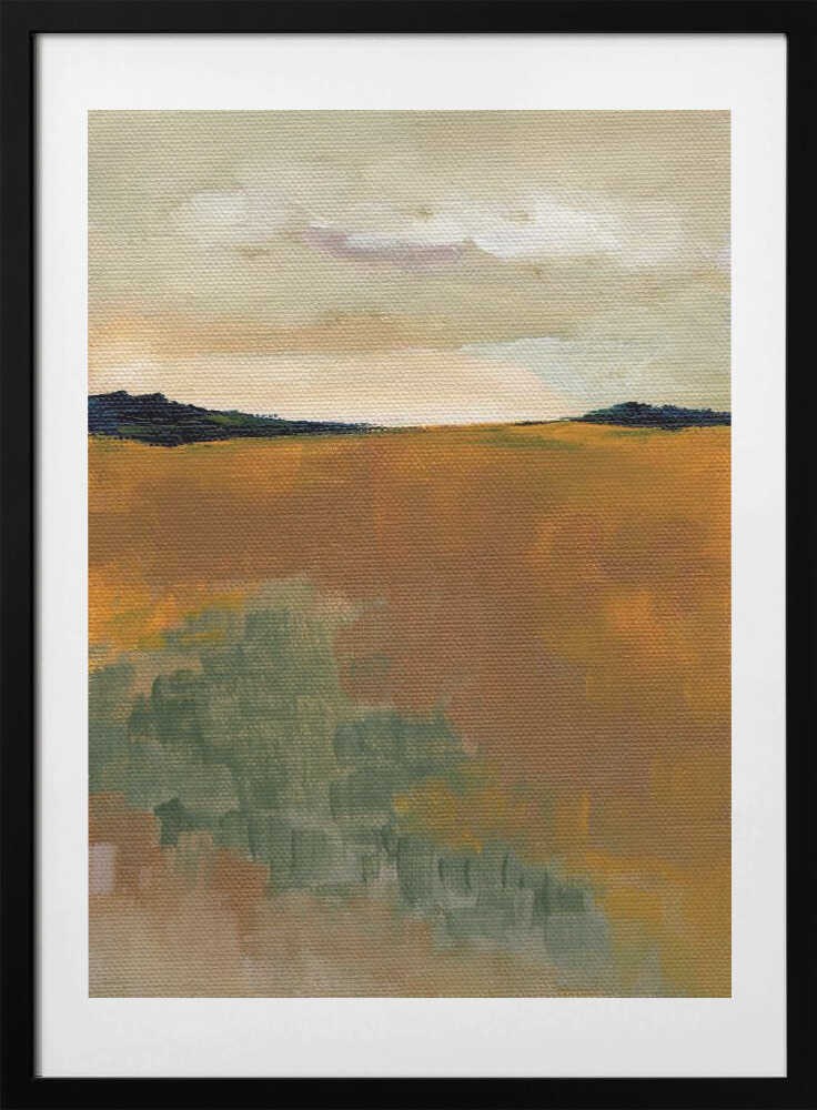"Golden Abstract Field" by Nikita Jariwala — Landscape Wall Art