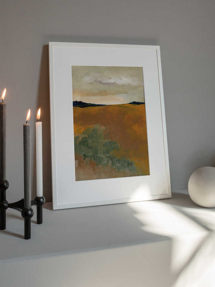 "Golden Abstract Field" by Nikita Jariwala — Landscape Wall Art