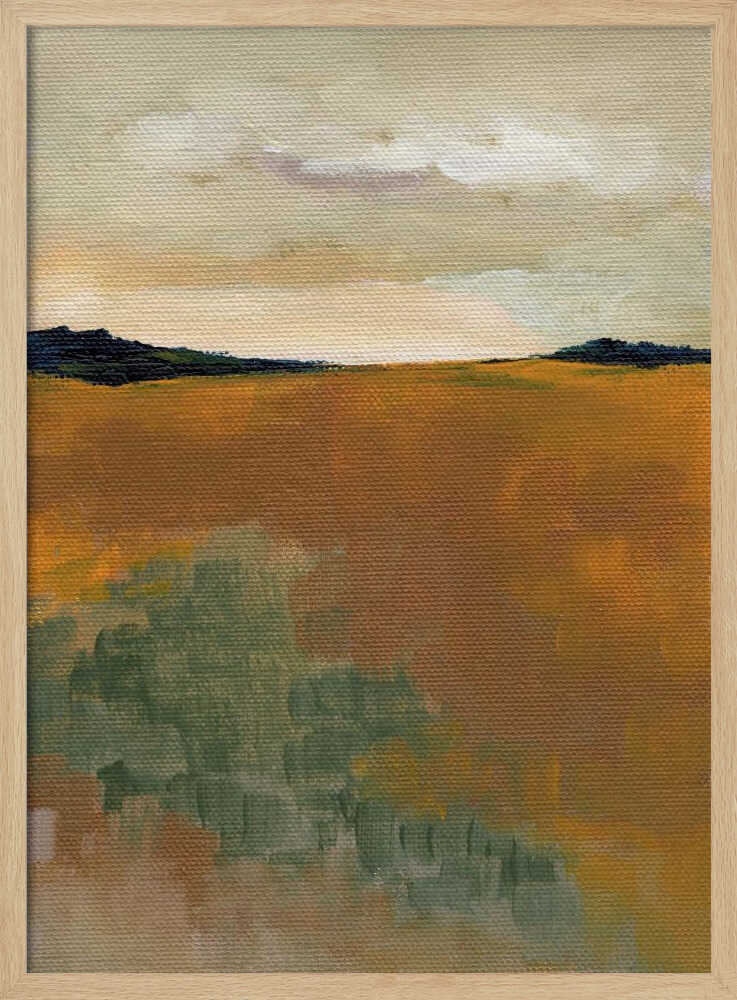 "Golden Abstract Field" by Nikita Jariwala — Landscape Wall Art