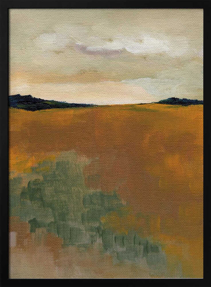 "Golden Abstract Field" by Nikita Jariwala — Landscape Wall Art