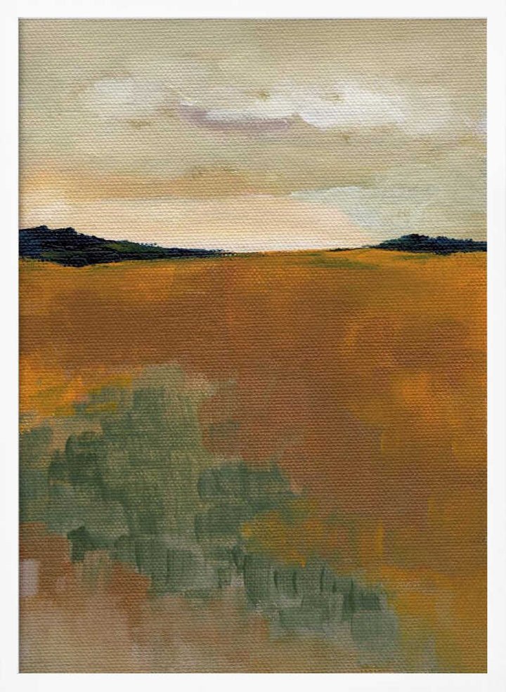 "Golden Abstract Field" by Nikita Jariwala — Landscape Wall Art