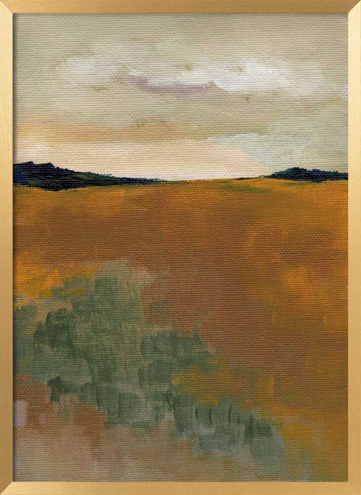 "Golden Abstract Field" by Nikita Jariwala — Landscape Wall Art