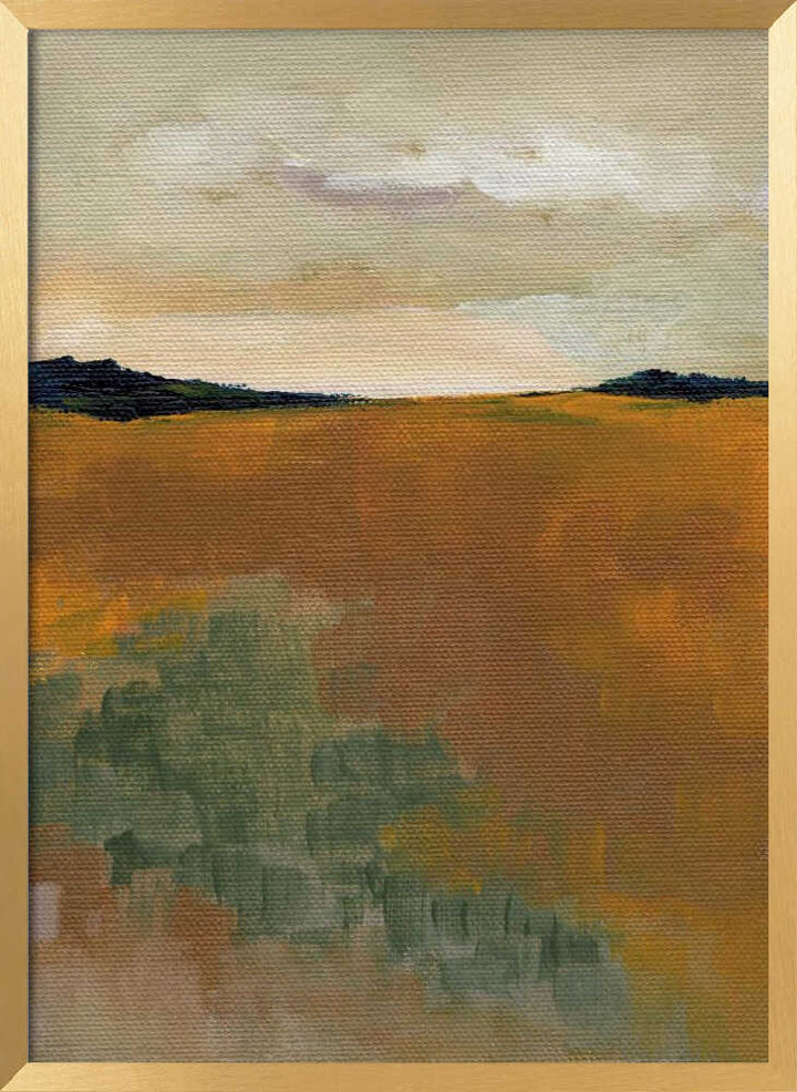 "Golden Abstract Field" by Nikita Jariwala — Landscape Wall Art