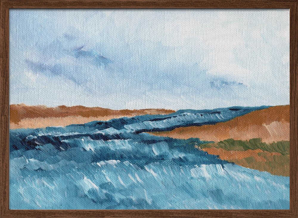 "Flowing River Landscape" by Nikita Jariwala — Coastal Wall Art