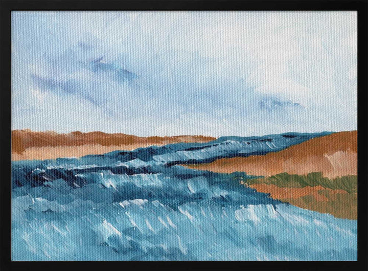 "Flowing River Landscape" by Nikita Jariwala — Coastal Wall Art