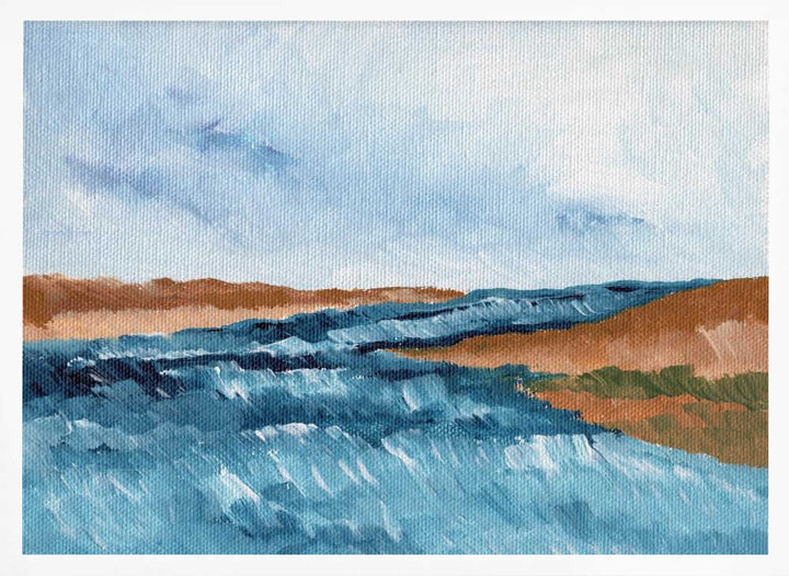 "Flowing River Landscape" by Nikita Jariwala — Coastal Wall Art