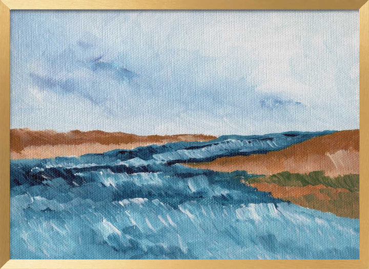 "Flowing River Landscape" by Nikita Jariwala — Coastal Wall Art