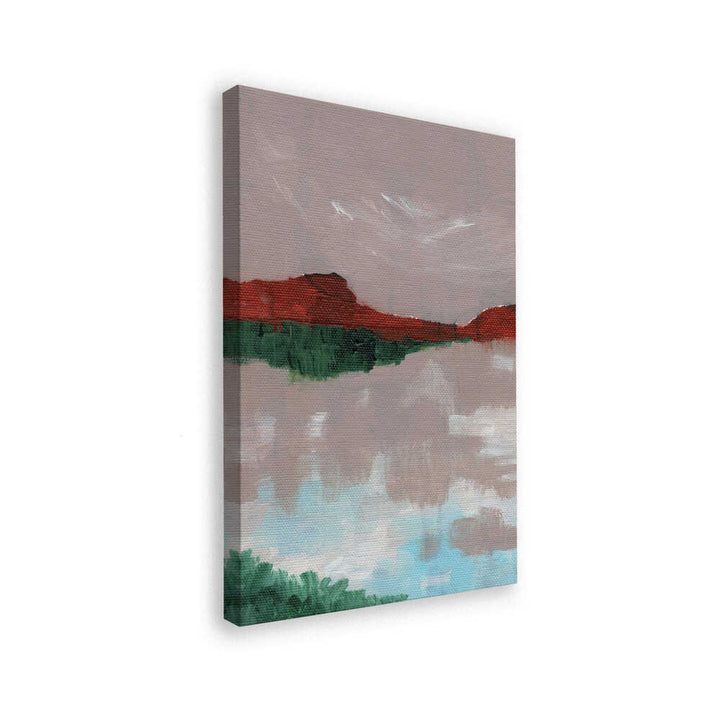 "Red Mountain Reflection" by Nikita Jariwala — Landscape Wall Art