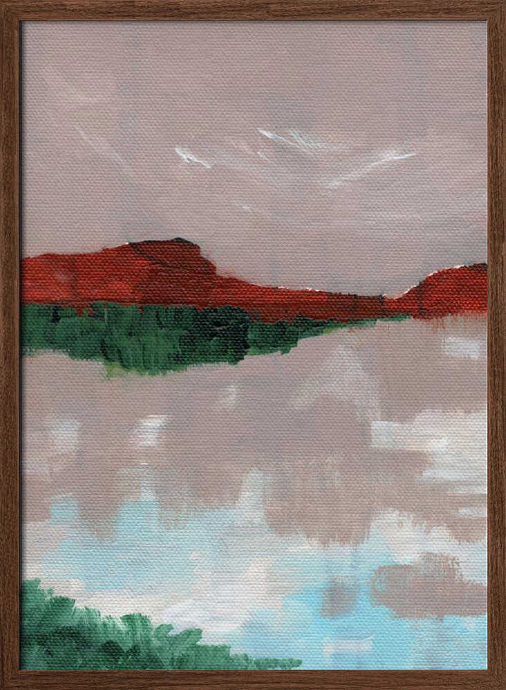 "Red Mountain Reflection" by Nikita Jariwala — Landscape Wall Art