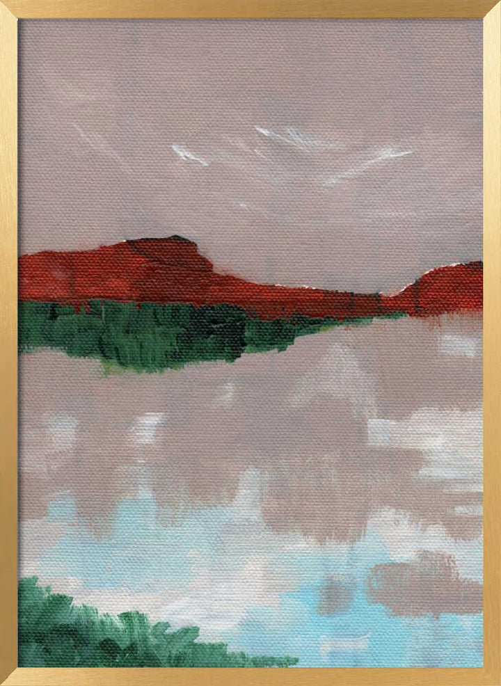 "Red Mountain Reflection" by Nikita Jariwala — Landscape Wall Art