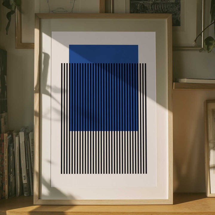 Blue Striped Geometry