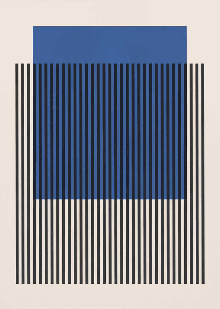 Blue Striped Geometry