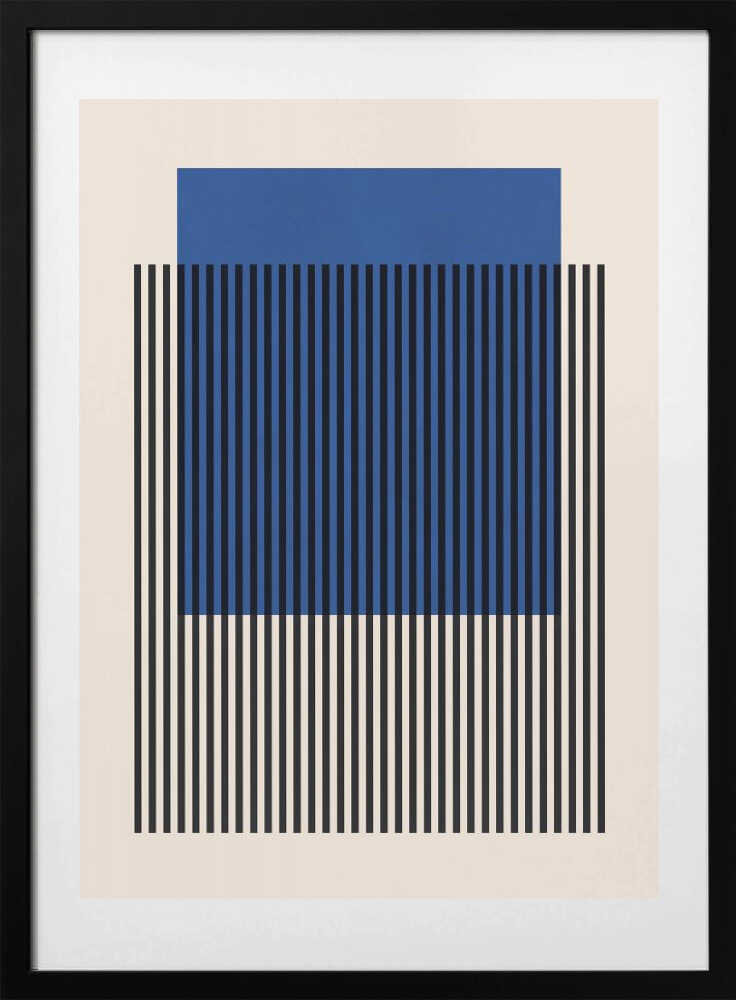 Blue Striped Geometry