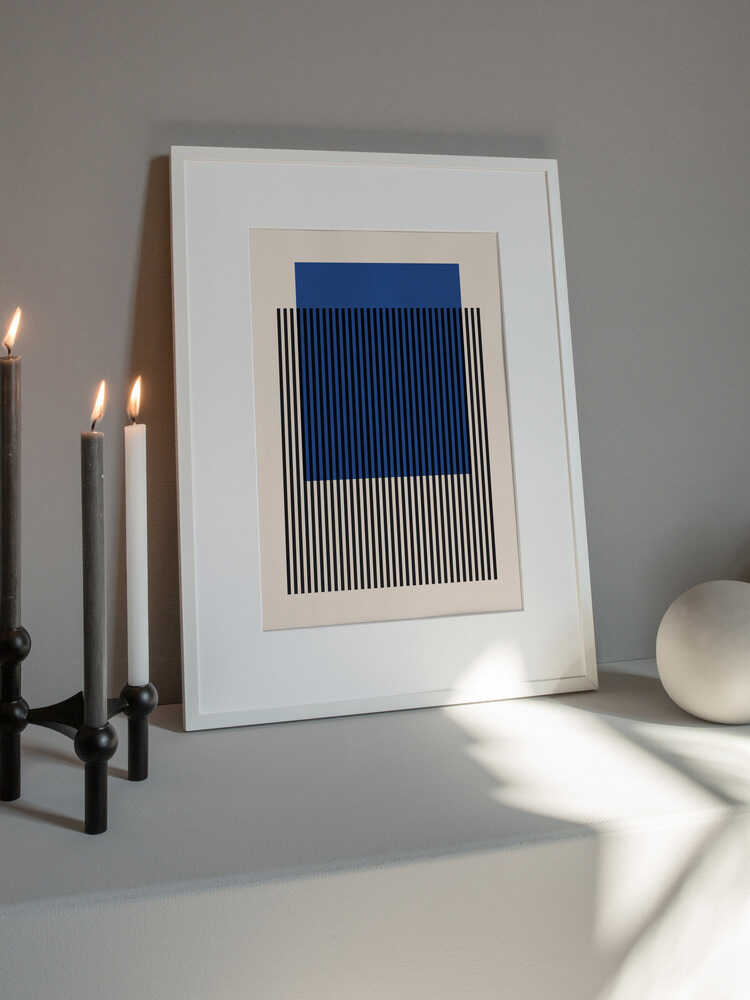 Blue Striped Geometry