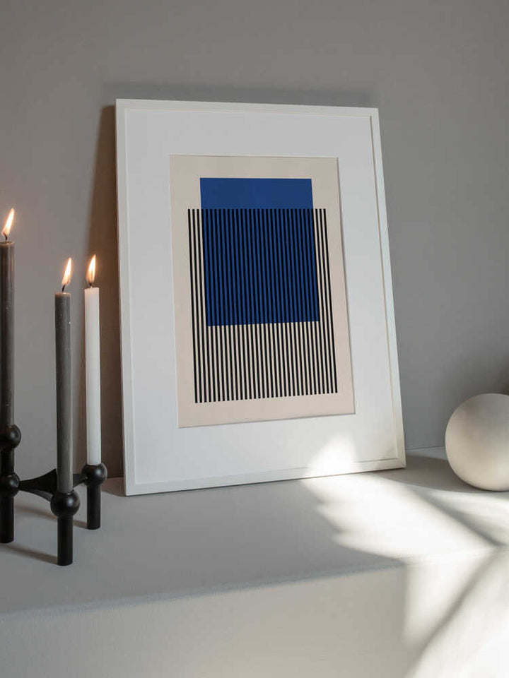 Blue Striped Geometry