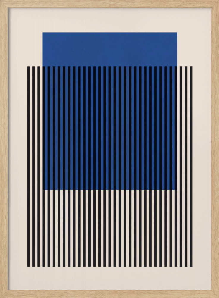 Blue Striped Geometry
