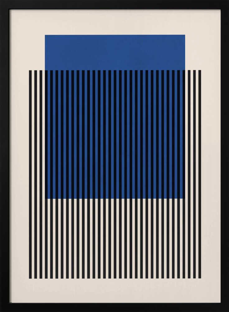 Blue Striped Geometry
