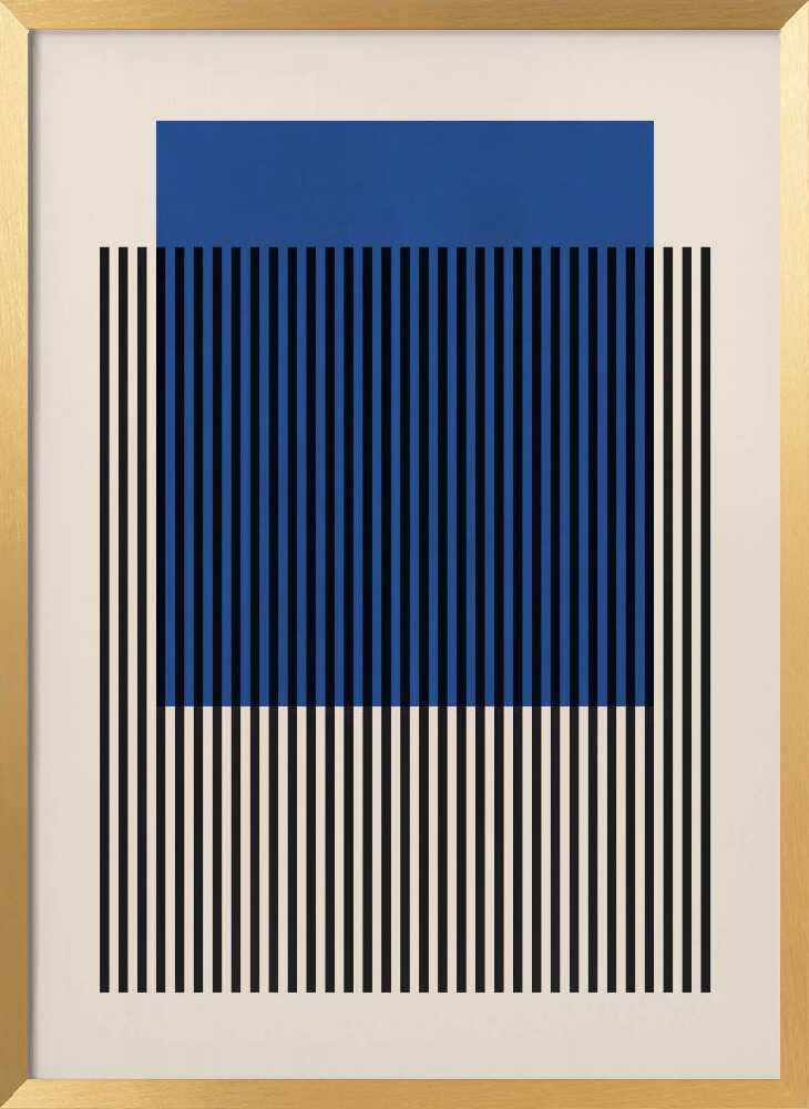 Blue Striped Geometry