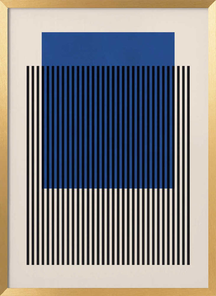 Blue Striped Geometry
