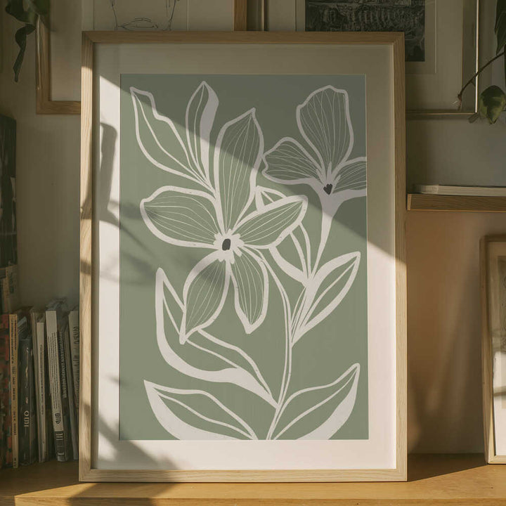 "Green Botanical Flow" by Nikita Jariwala — Botanical Wall Art