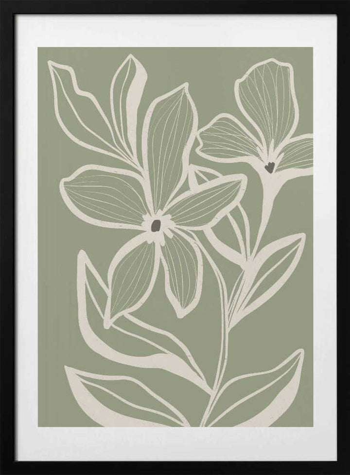 "Green Botanical Flow" by Nikita Jariwala — Botanical Wall Art