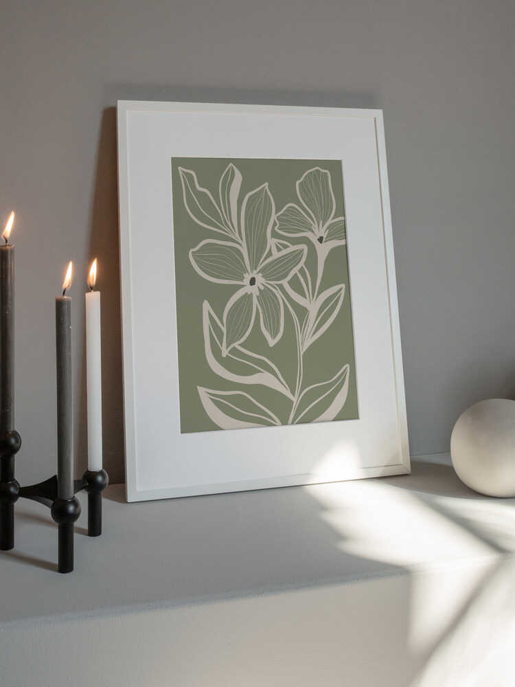 "Green Botanical Flow" by Nikita Jariwala — Botanical Wall Art