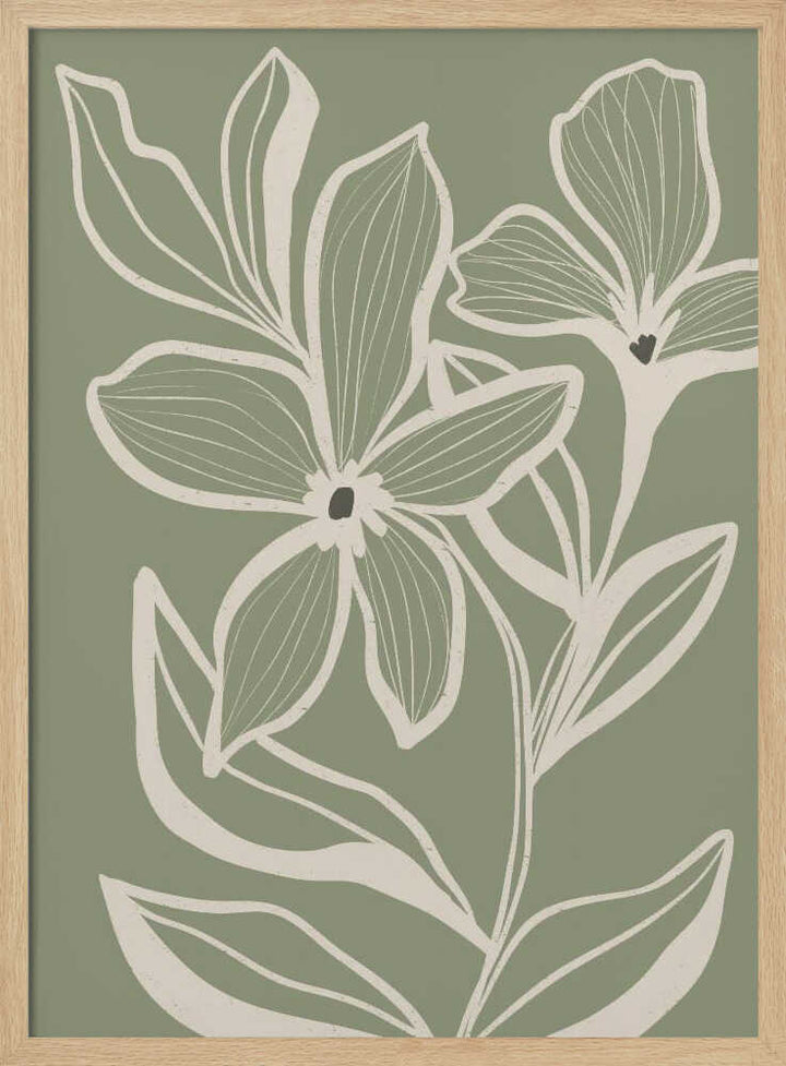 "Green Botanical Flow" by Nikita Jariwala — Botanical Wall Art