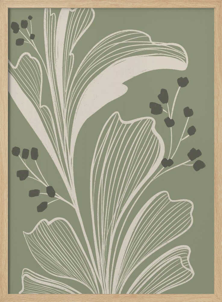 "Elegant Botanical Leaves" by Nikita Jariwala — Botanical Wall Art