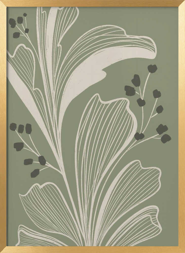 "Elegant Botanical Leaves" by Nikita Jariwala — Botanical Wall Art