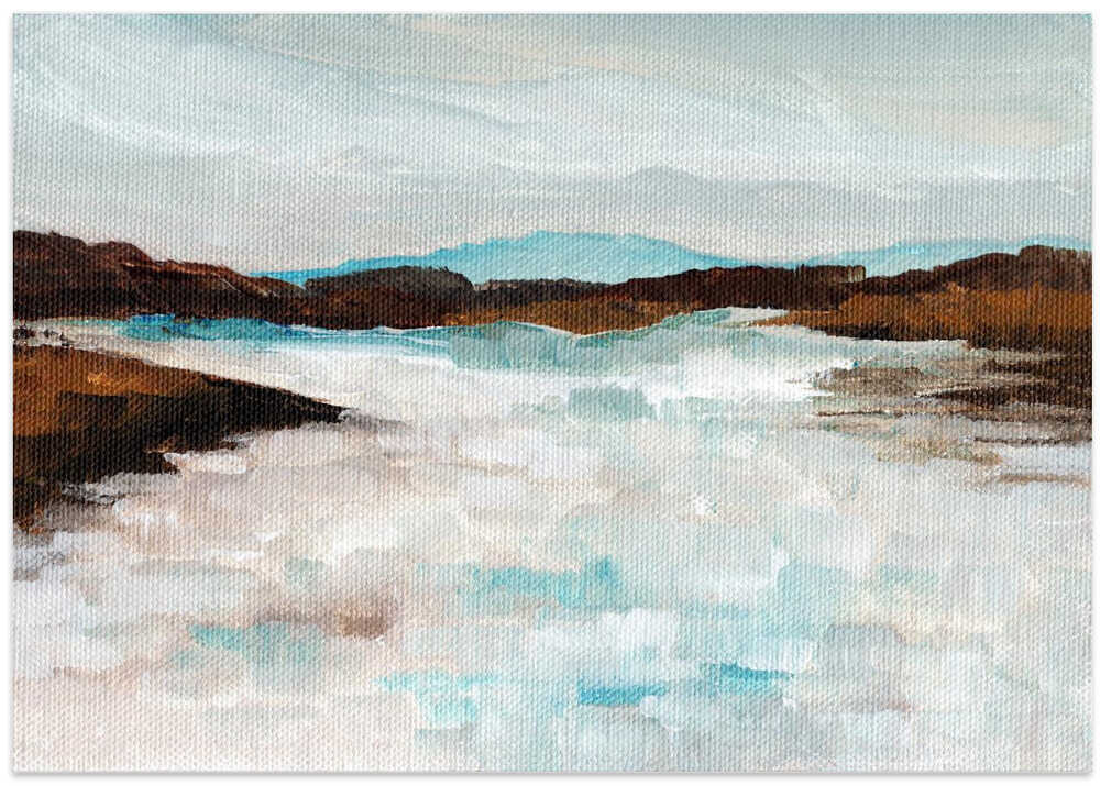 "Misty Mountain Waters" by Nikita Jariwala — Landscape Wall Art