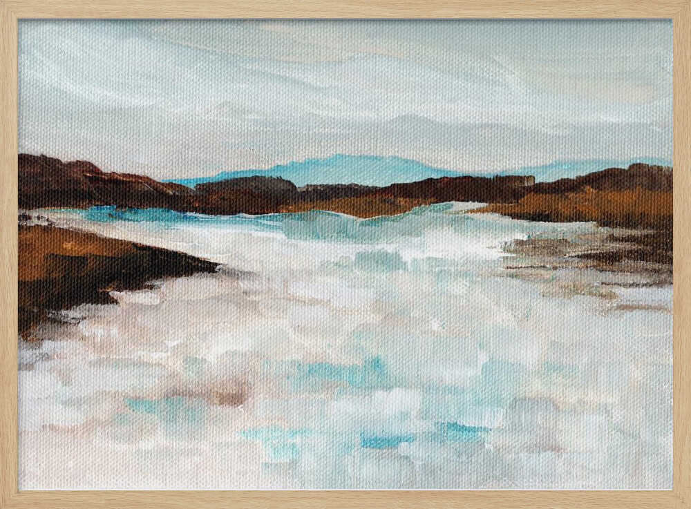 "Misty Mountain Waters" by Nikita Jariwala — Landscape Wall Art