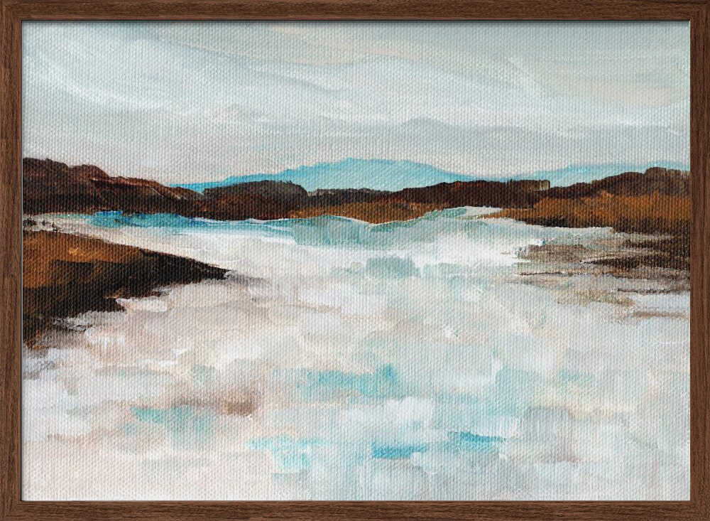 "Misty Mountain Waters" by Nikita Jariwala — Landscape Wall Art