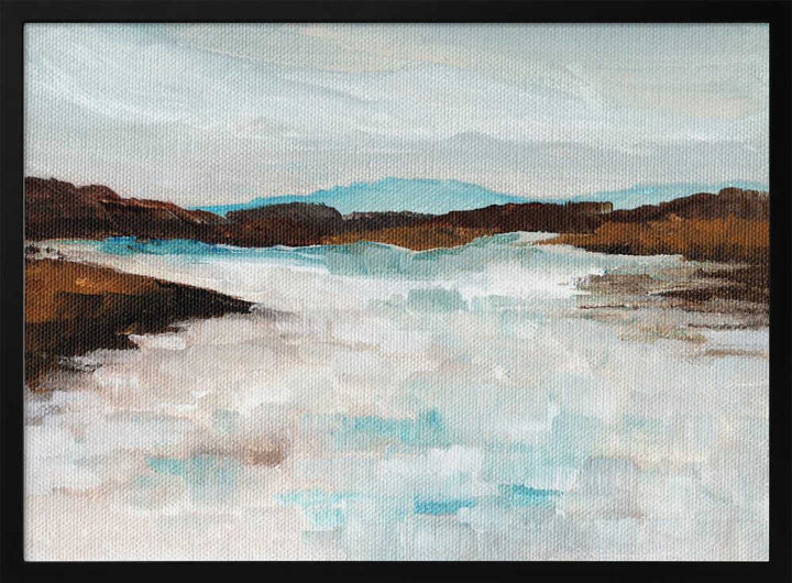 "Misty Mountain Waters" by Nikita Jariwala — Landscape Wall Art