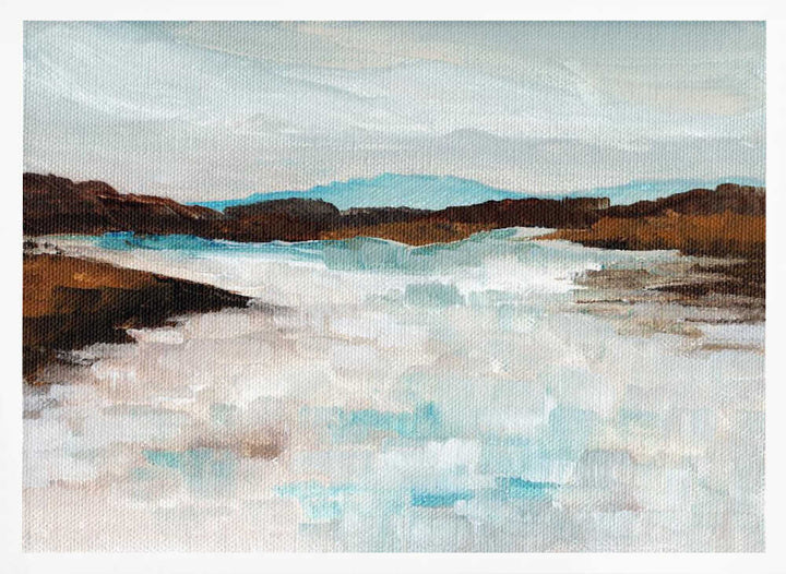 "Misty Mountain Waters" by Nikita Jariwala — Landscape Wall Art