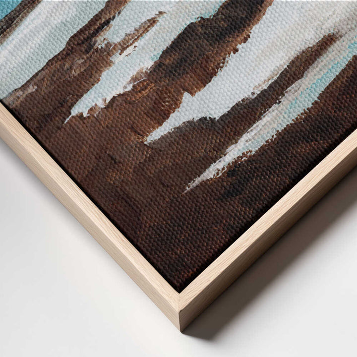 "Abstract Winter River" by Nikita Jariwala — Landscape Wall Art